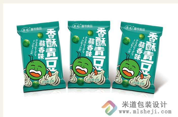 香酥青豆包装设计 青豆食品包装袋设计