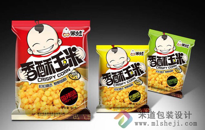 香酥玉米膨化食品包装设计