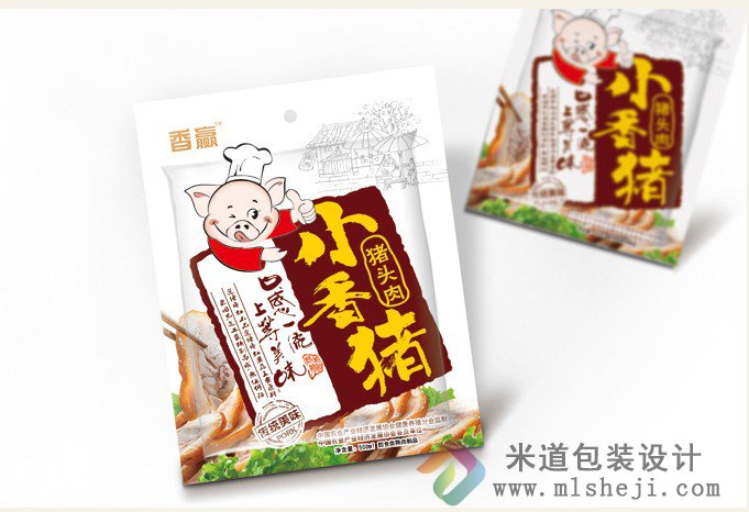 香赢小香猪猪头肉 包装+LOGO