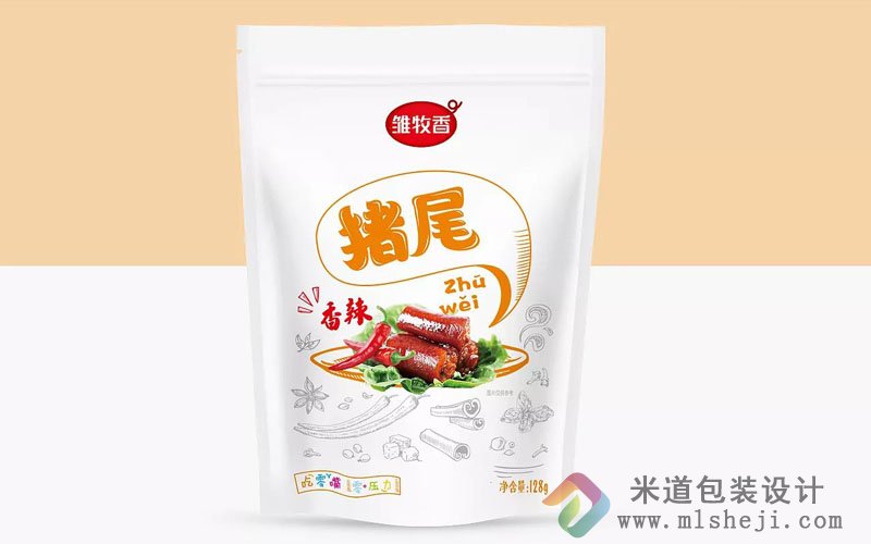 郑州猪尾巴熟食包装袋设计