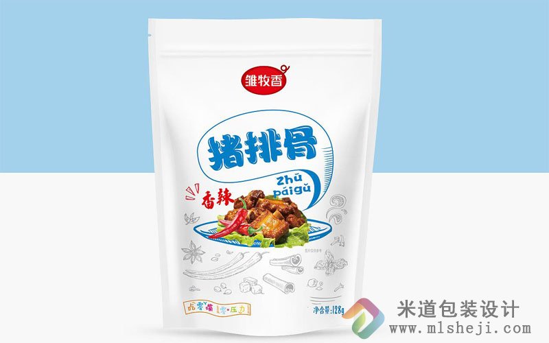 郑州熟食猪排骨包装袋设计