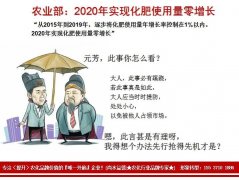 农化新动向（农业部：2020年实现农化使用量零增